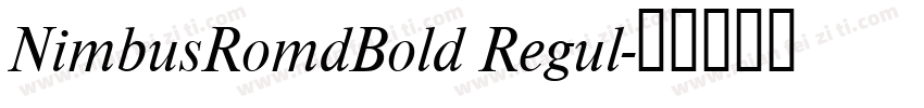 NimbusRomdBold Regul字体转换